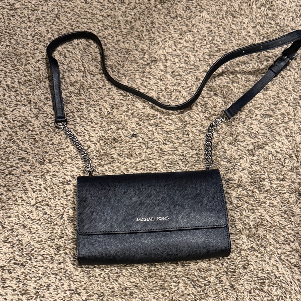 Michael Kors Black Crossbody Bag with Chain Strap